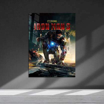 Flex Designs Metal Poster Iron Man 3 5 x 7" Home Goods - Movie 2013 Movie Metal Poster