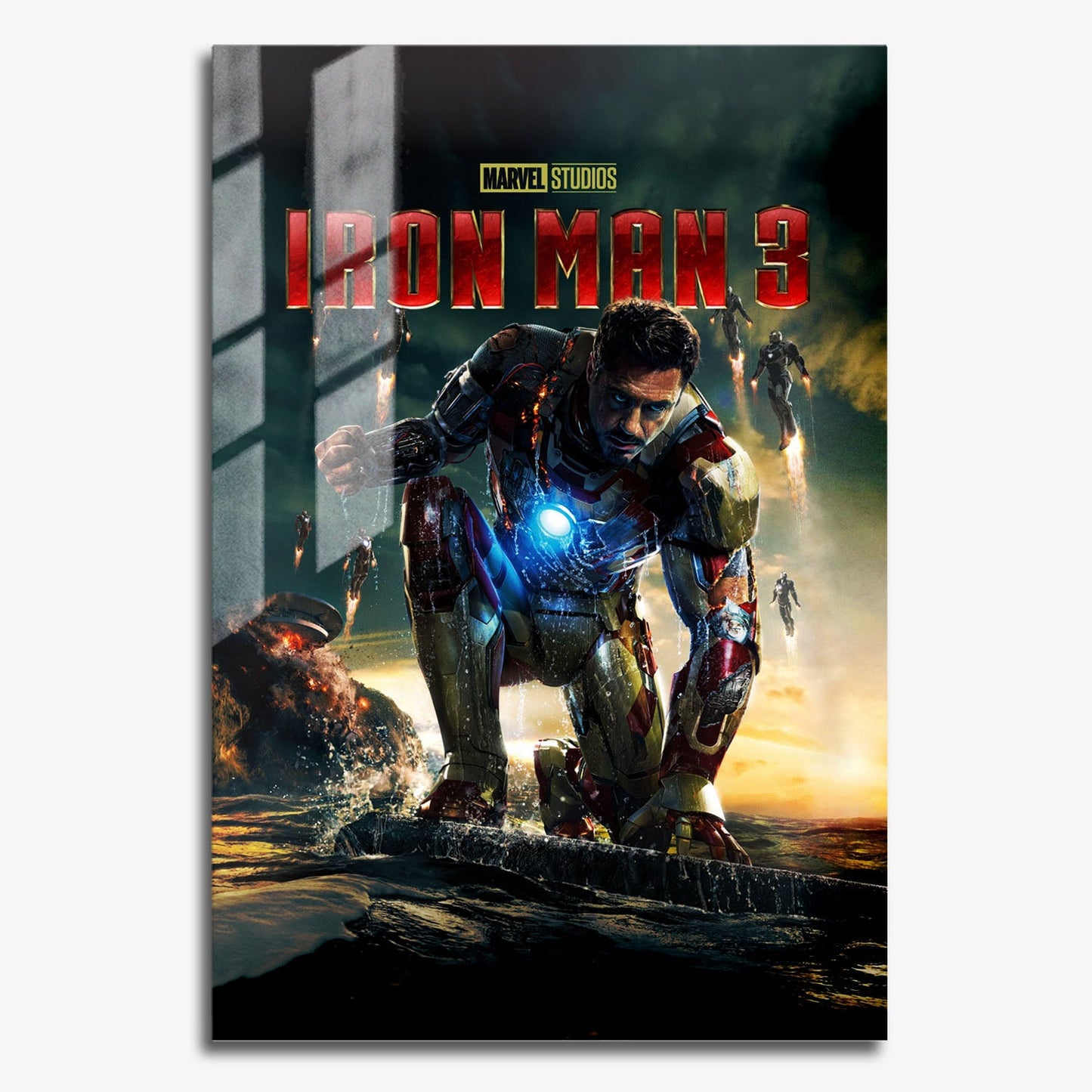 Flex Designs Metal Poster Iron Man 3 11 x 17" Home Goods - Movie 2013 Movie Metal Poster