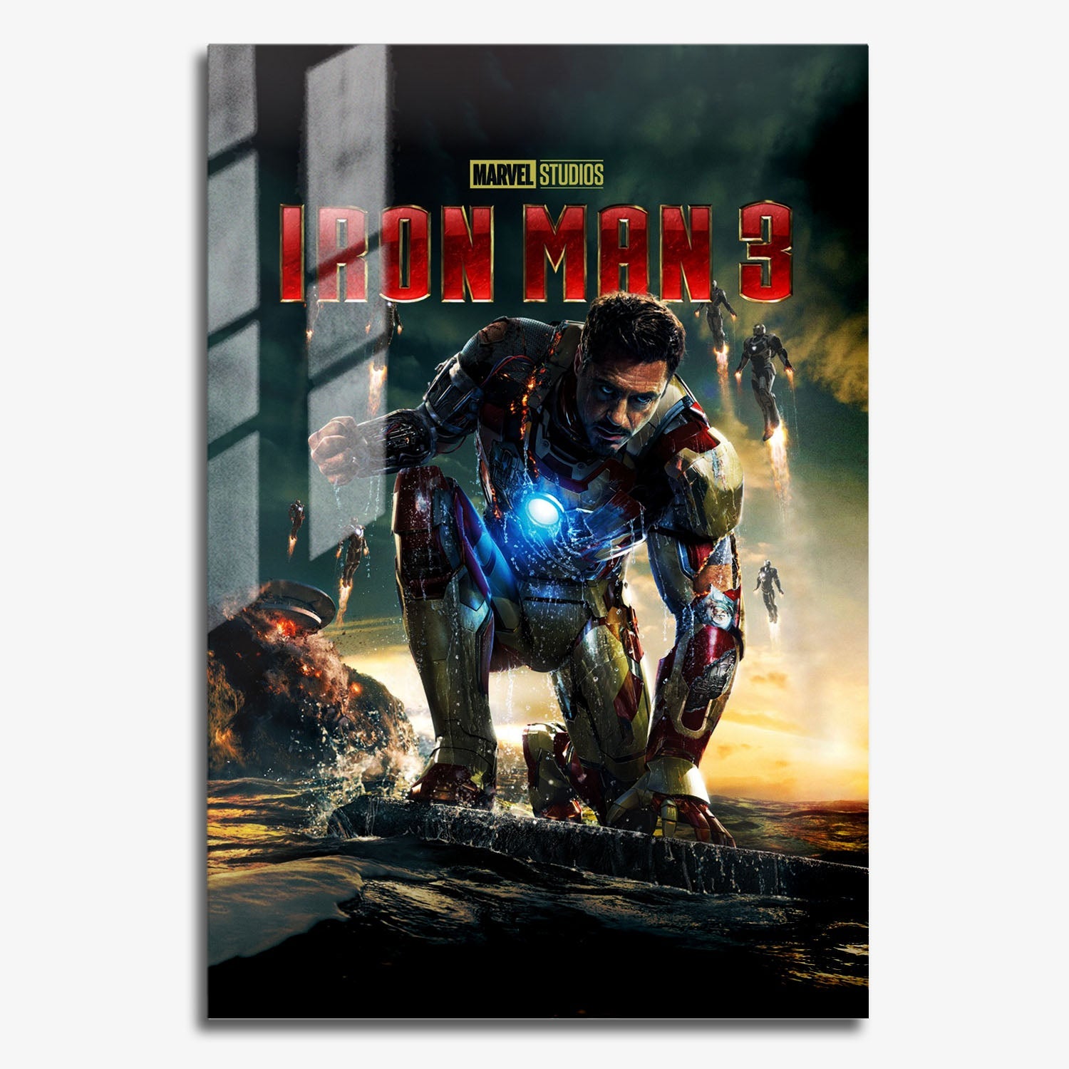 Flex Designs Metal Poster Iron Man 3 11 x 17" Home Goods - Movie 2013 Movie Metal Poster