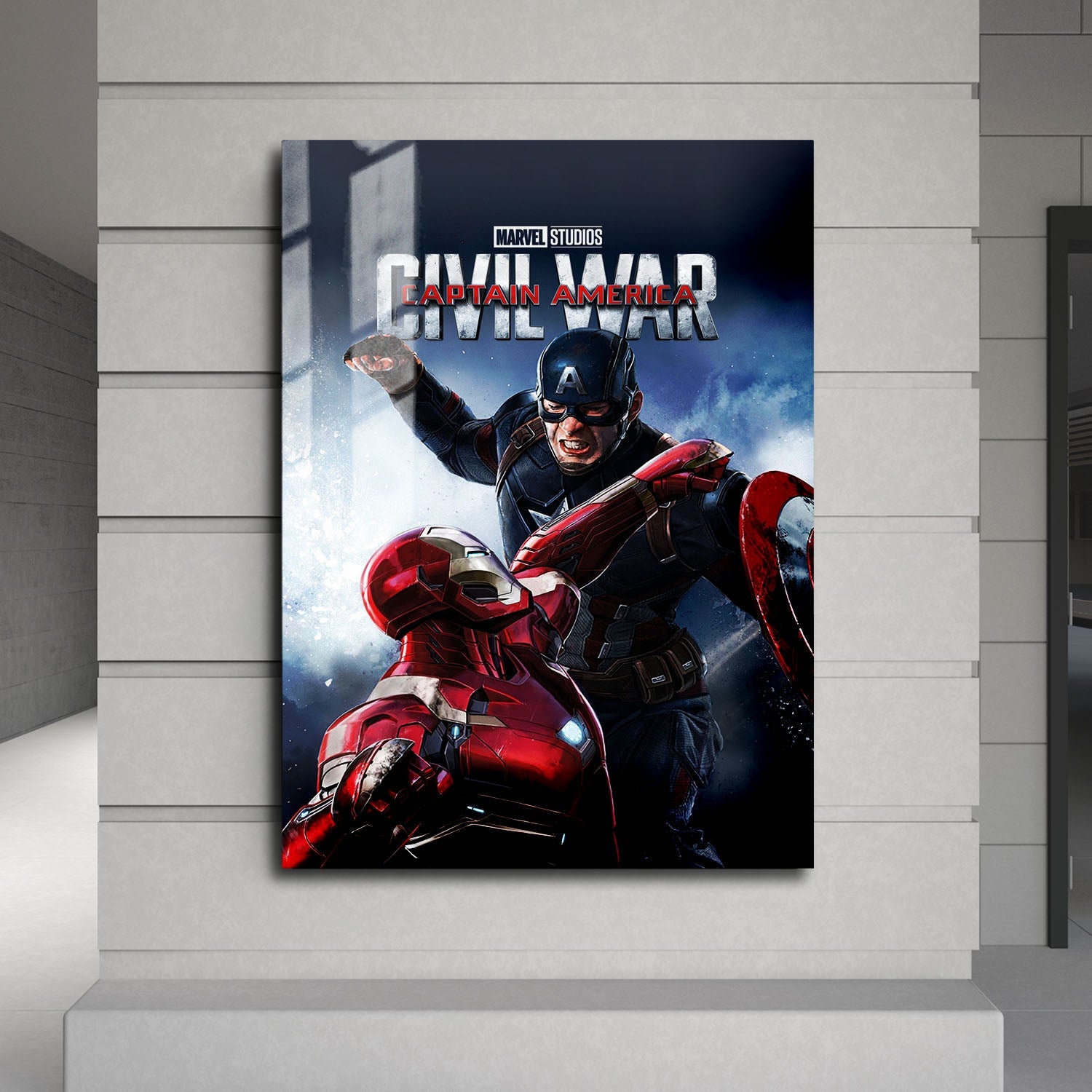 Flex Designs Metal Poster Captain America Civil War 24 x 36" Home Goods - Movie 2016 Movie Metal Poster