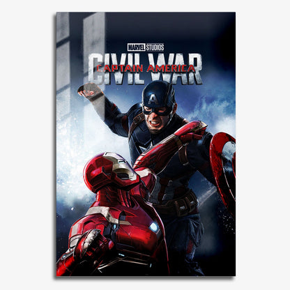 Flex Designs Metal Poster Captain America Civil War 11 x 17" Home Goods - Movie 2016 Movie Metal Poster