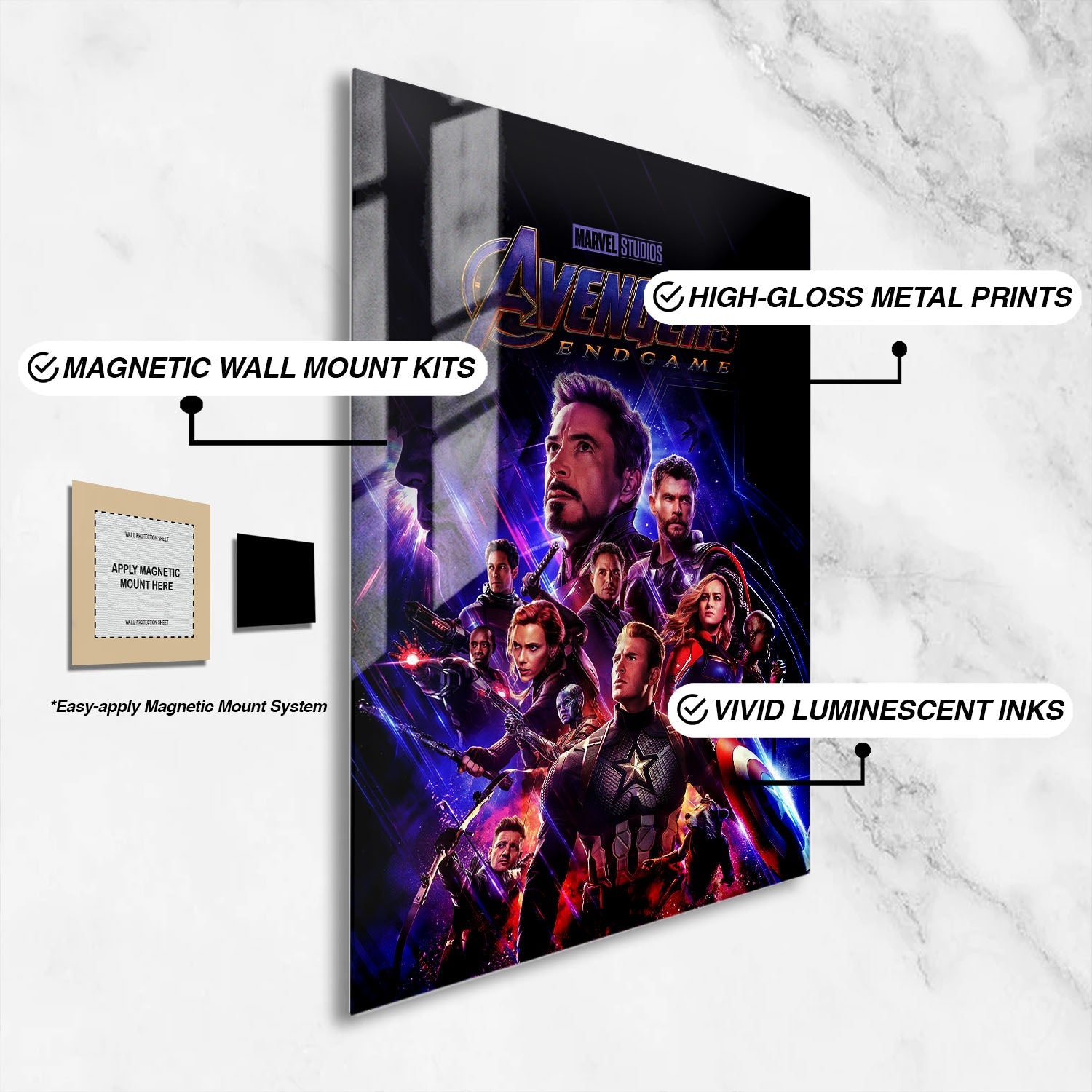 Flex Designs Metal Poster Avengers Endgame 16 x 24" Home Goods - Movie 2019 Movie Metal Poster