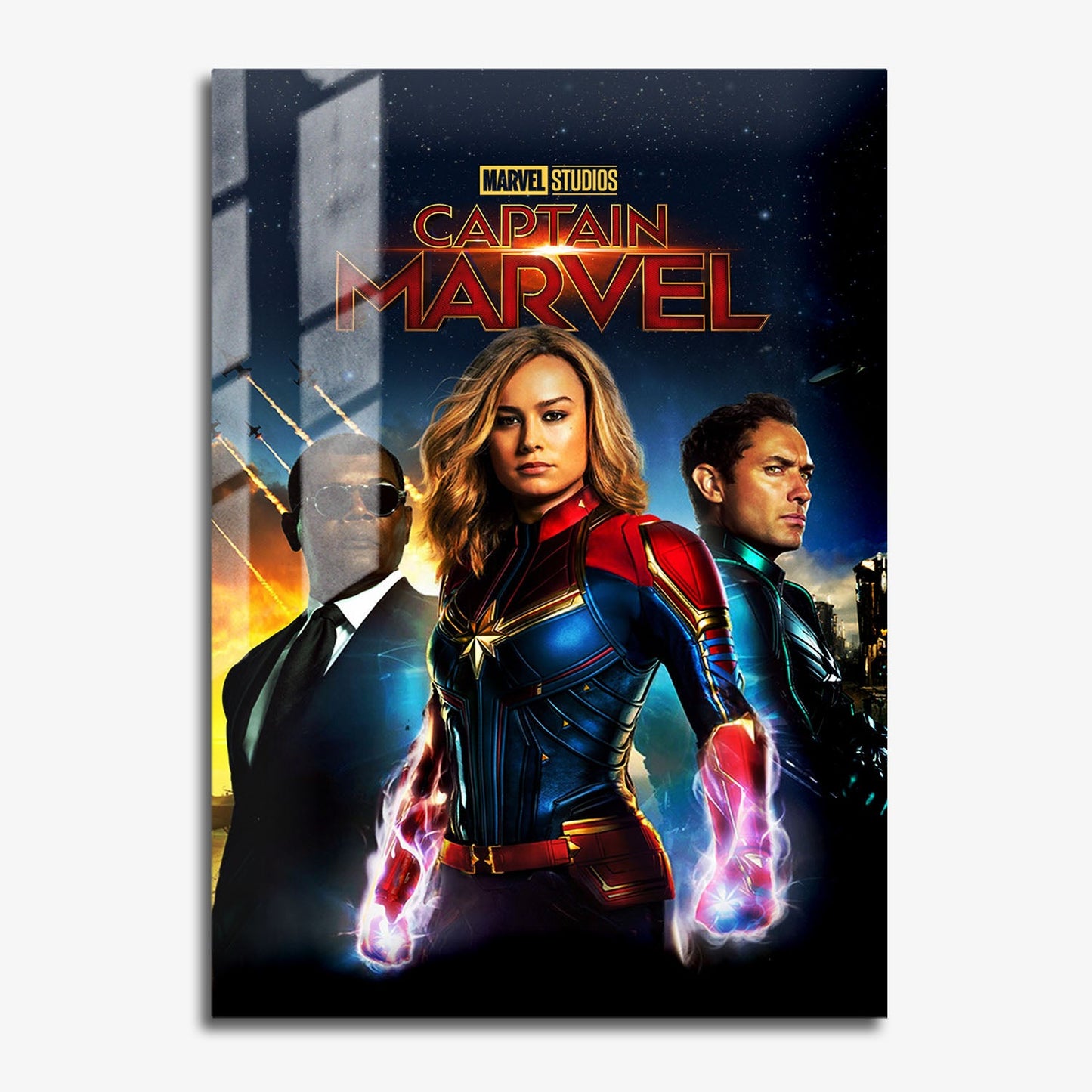 Flex Designs Metal Poster Captain Marvel 11 x 17" Home Goods - Movie 2019 Movie Metal Poster