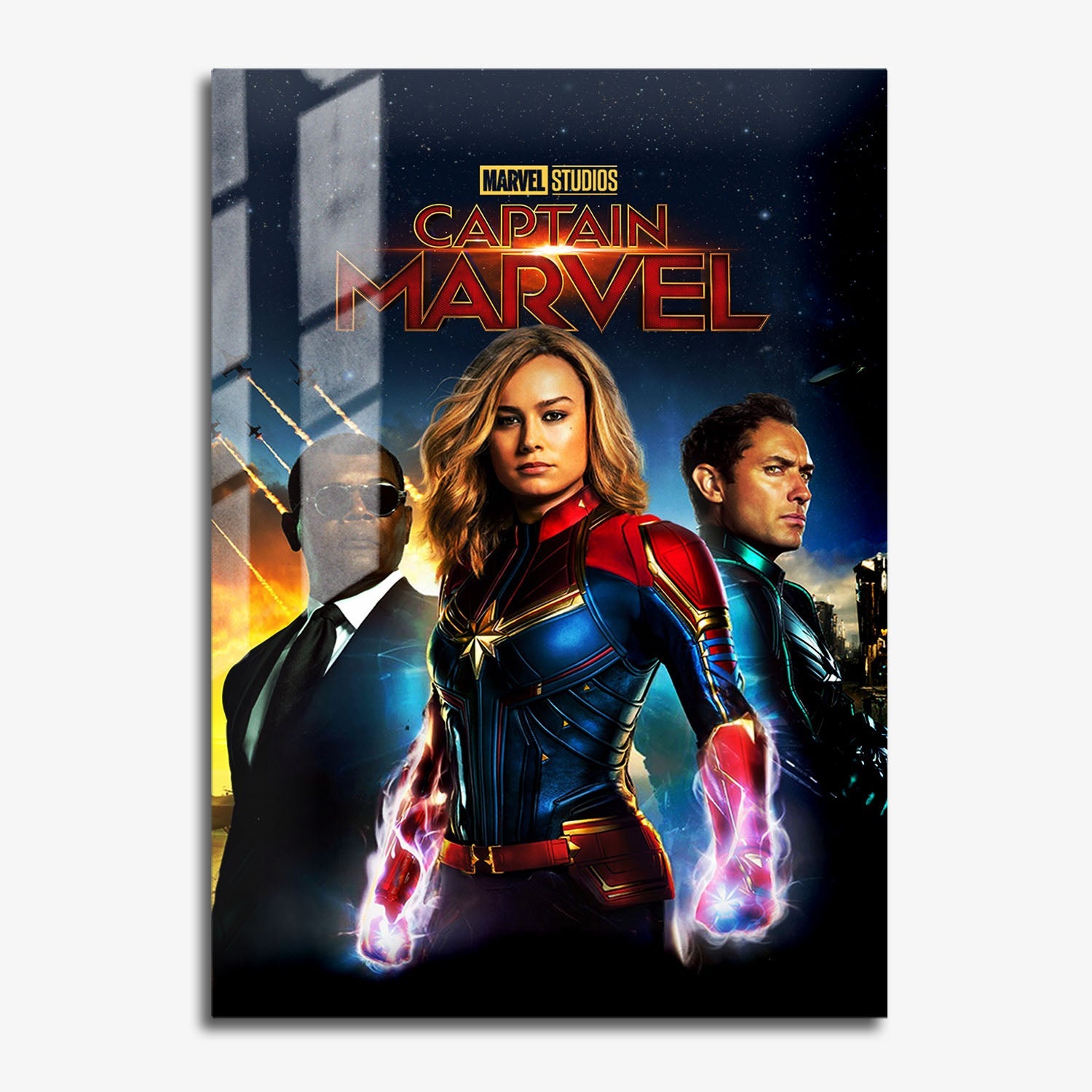Flex Designs Metal Poster Captain Marvel 11 x 17" Home Goods - Movie 2019 Movie Metal Poster