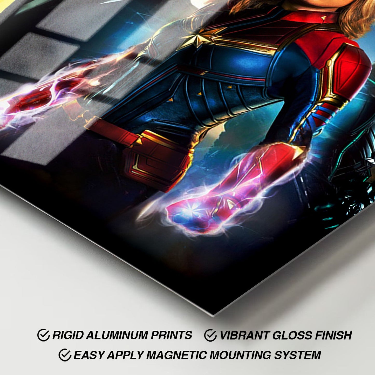 Flex Designs Metal Poster Captain Marvel 11 x 17" Home Goods - Movie 2019 Movie Metal Poster