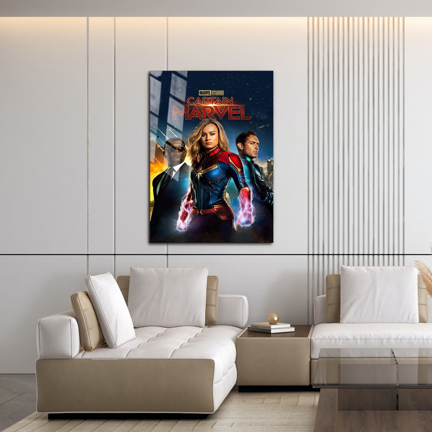 Flex Designs Metal Poster Captain Marvel 16 x 24" Home Goods - Movie 2019 Movie Metal Poster