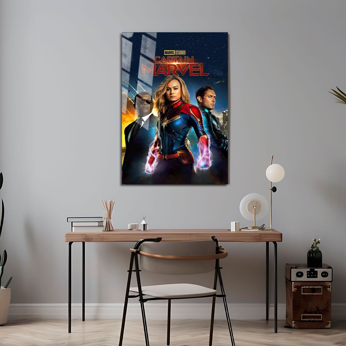 Flex Designs Metal Poster Captain Marvel 24 x 36" Home Goods - Movie 2019 Movie Metal Poster