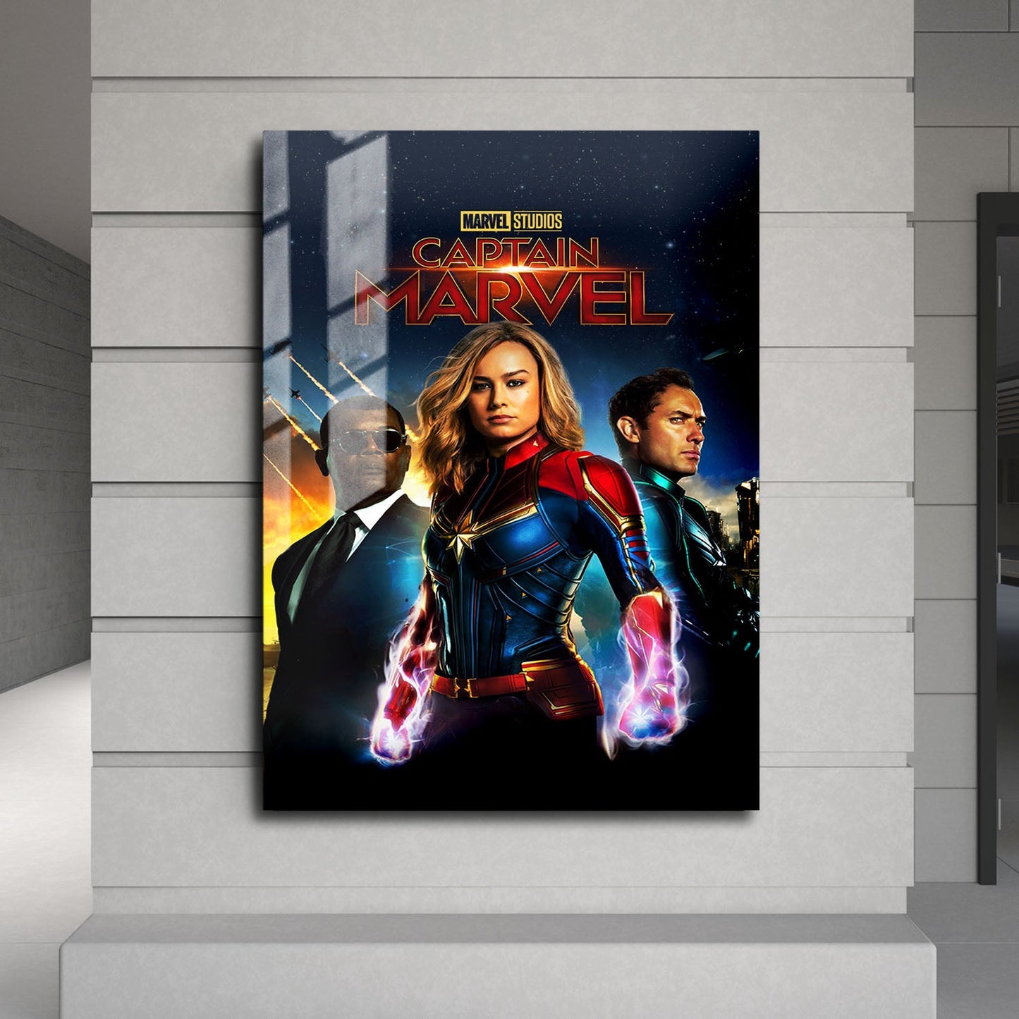 Flex Designs Metal Poster Captain Marvel 24 x 36" Home Goods - Movie 2019 Movie Metal Poster