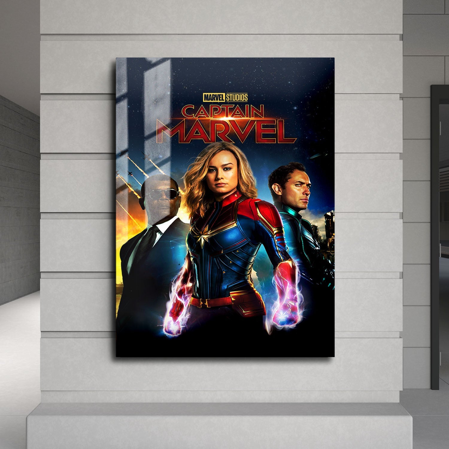 Flex Designs Metal Poster Captain Marvel 24 x 36" Home Goods - Movie 2019 Movie Metal Poster