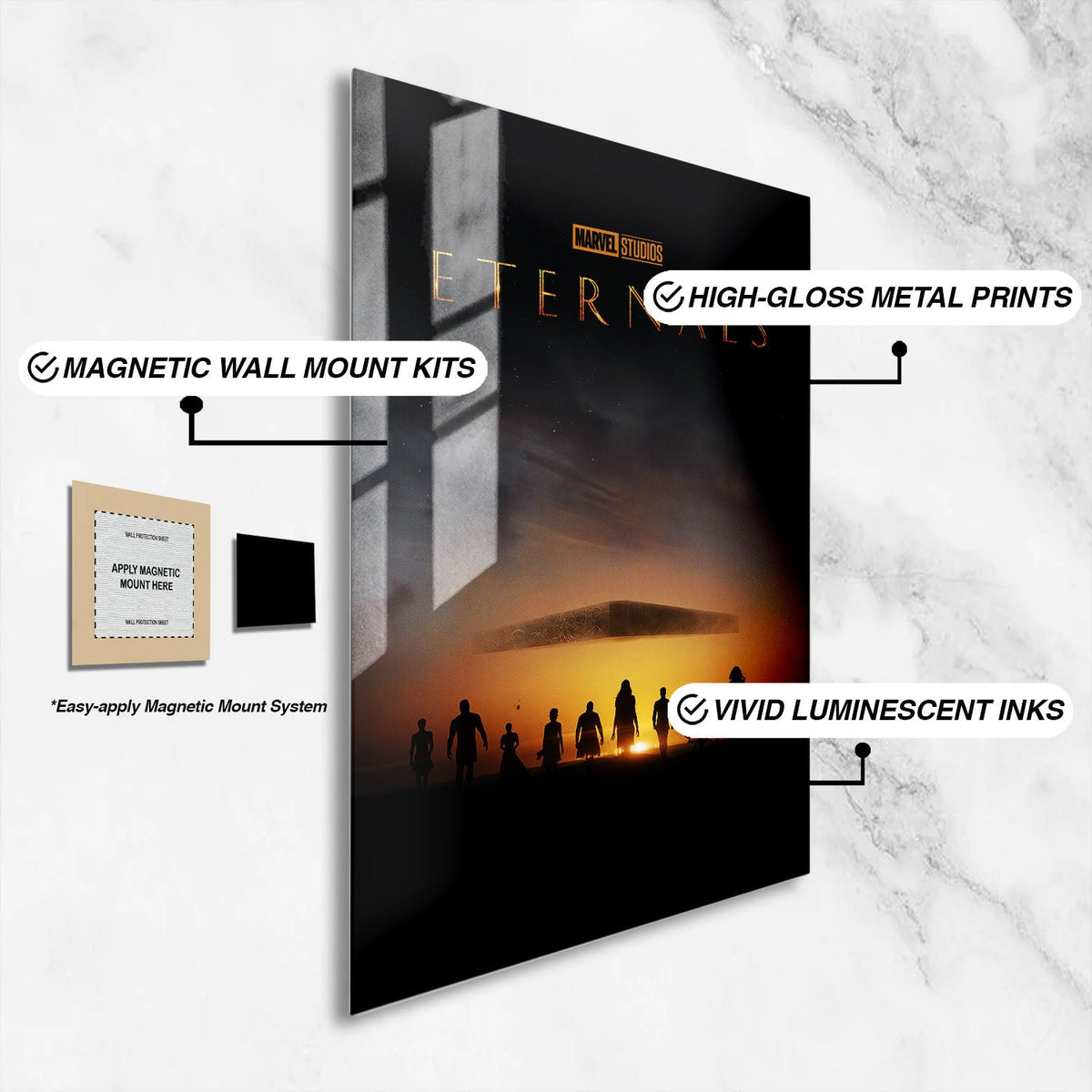 Flex Designs Metal Poster Eternals 16 x 24" Home Goods - Movie 2021 Movie Metal Poster