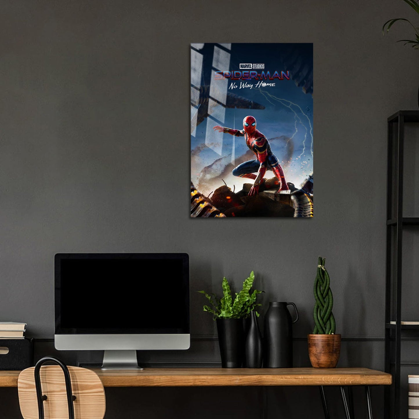 Flex Designs Metal Poster Spider-Man No Way Home 5 x 7" Home Goods - Movie 2021 Movie Metal Poster