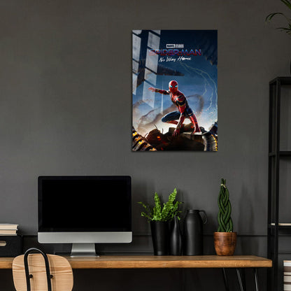 Flex Designs Metal Poster Spider-Man No Way Home 5 x 7" Home Goods - Movie 2021 Movie Metal Poster