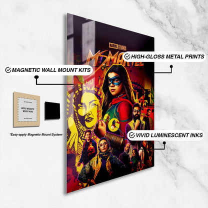 Flex Designs Metal Poster Ms Marvel 16 x 24" Home Goods - Movie 2022 Movie Metal Poster