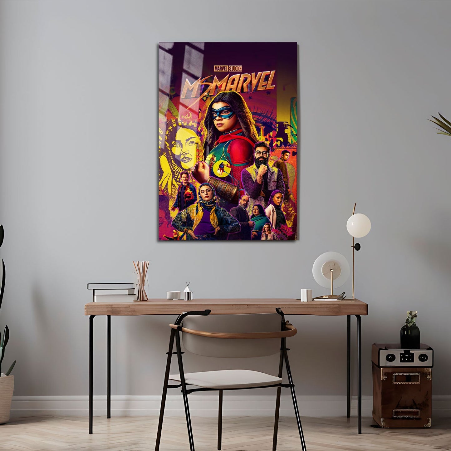 Flex Designs Metal Poster Ms Marvel 24 x 36" Home Goods - Movie 2022 Movie Metal Poster