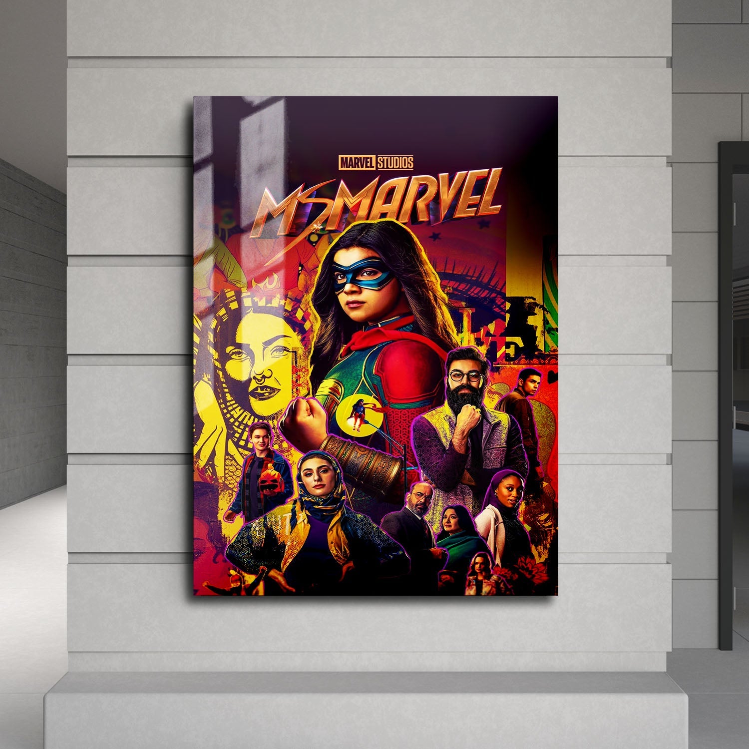 Flex Designs Metal Poster Ms Marvel 24 x 36" Home Goods - Movie 2022 Movie Metal Poster