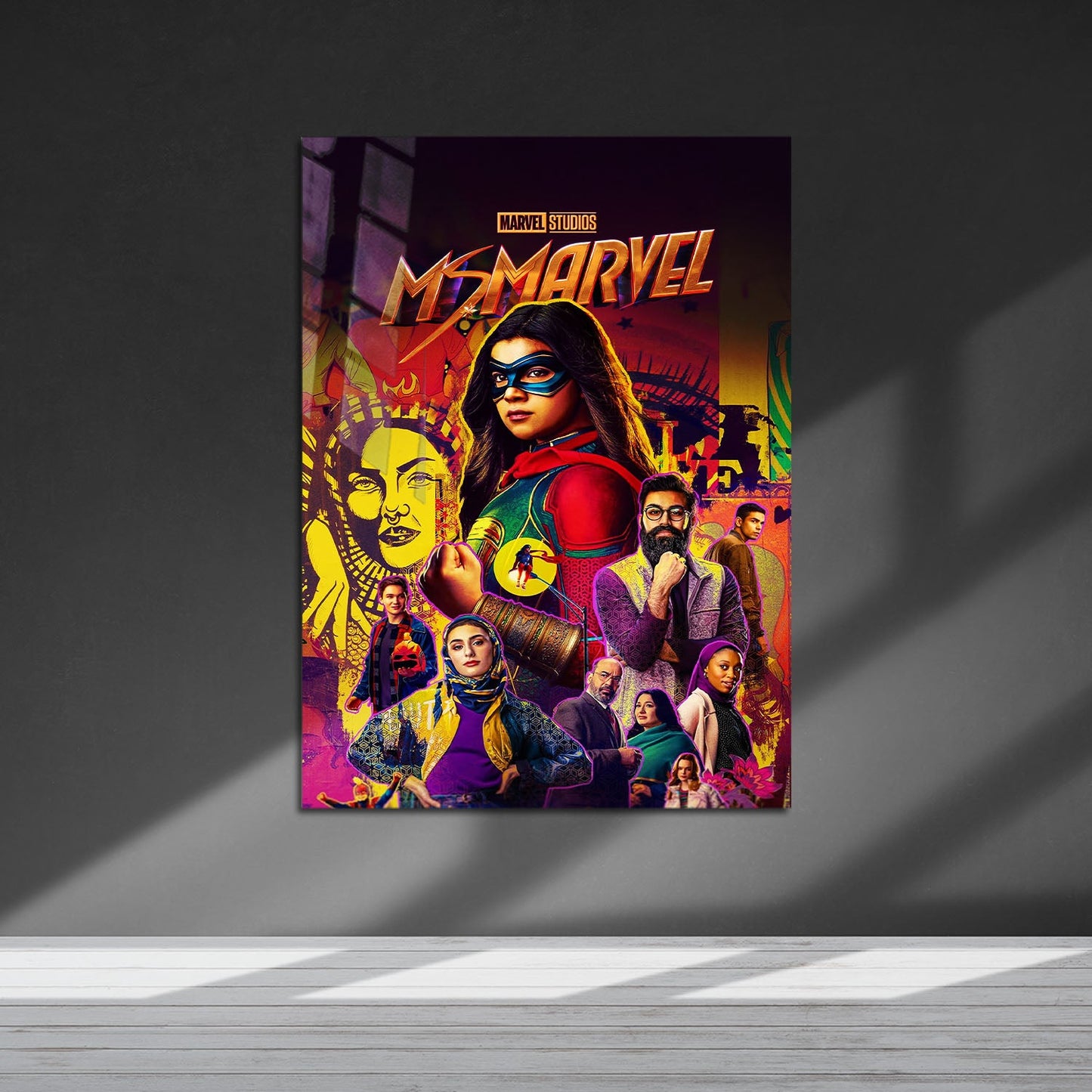 Flex Designs Metal Poster Ms Marvel 5 x 7" Home Goods - Movie 2022 Movie Metal Poster
