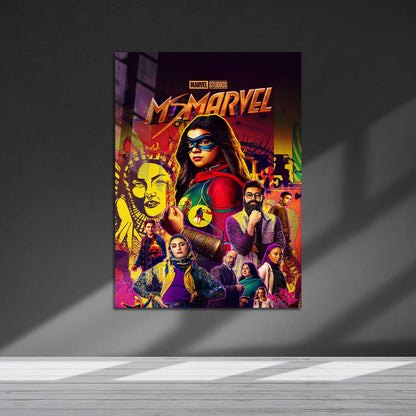 Flex Designs Metal Poster Ms Marvel 5 x 7" Home Goods - Movie 2022 Movie Metal Poster