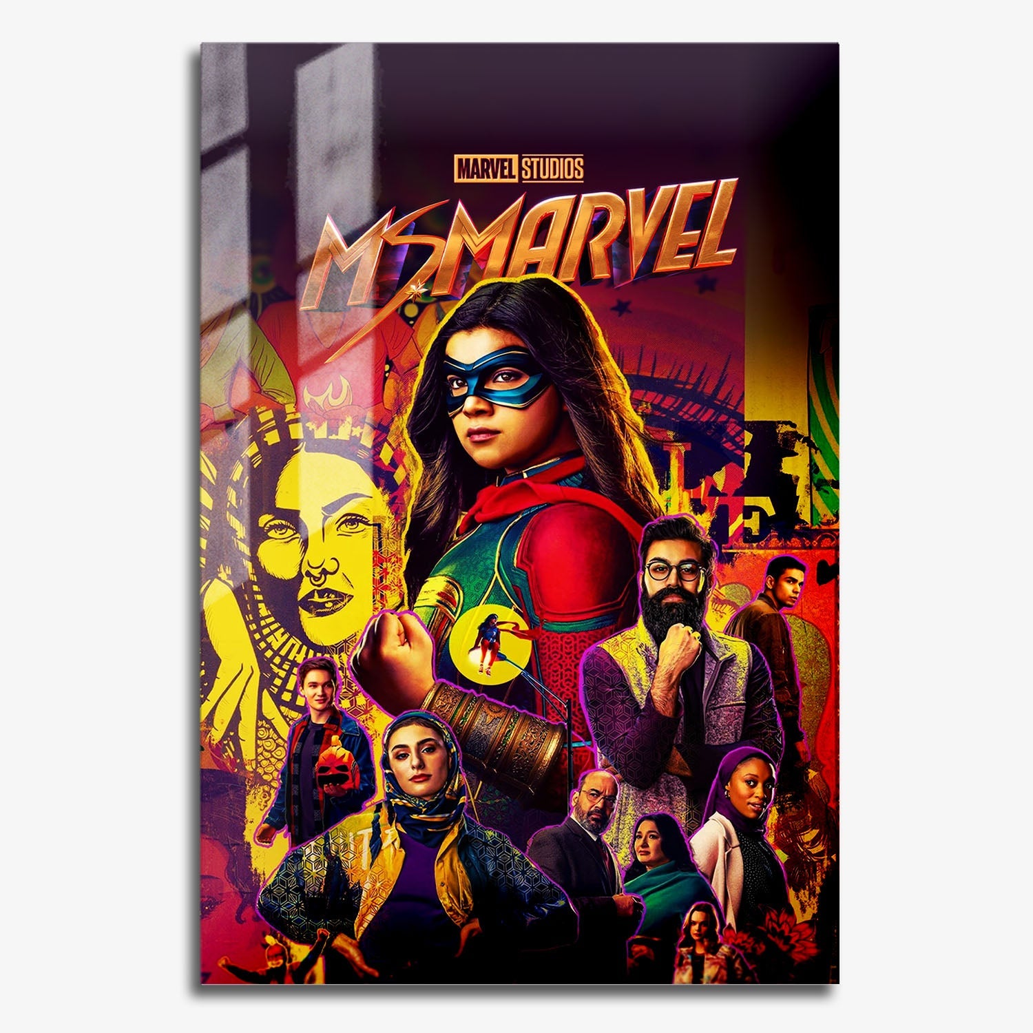 Flex Designs Metal Poster Ms Marvel 11 x 17" Home Goods - Movie 2022 Movie Metal Poster