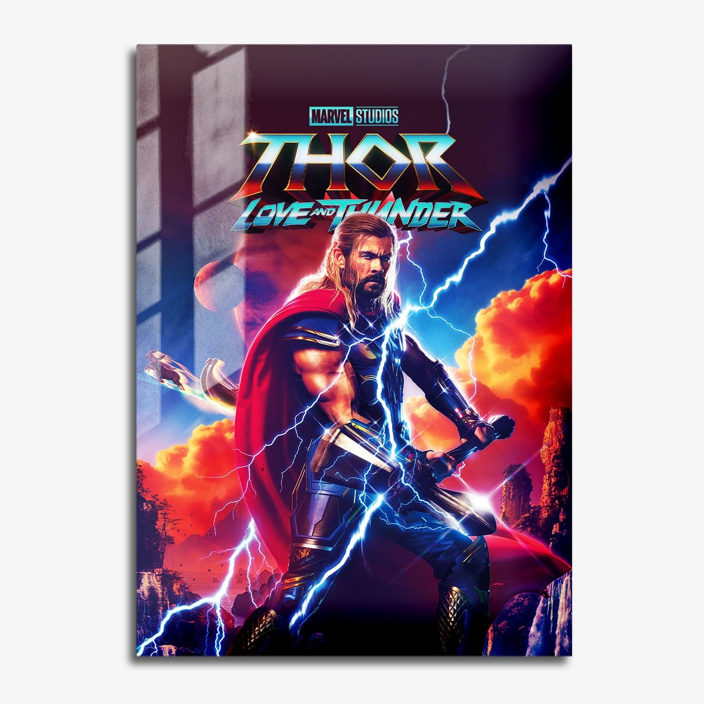 Flex Designs Metal Poster Thor Love and Thunder 11 x 17" Home Goods - Movie 2022 Movie Metal Poster