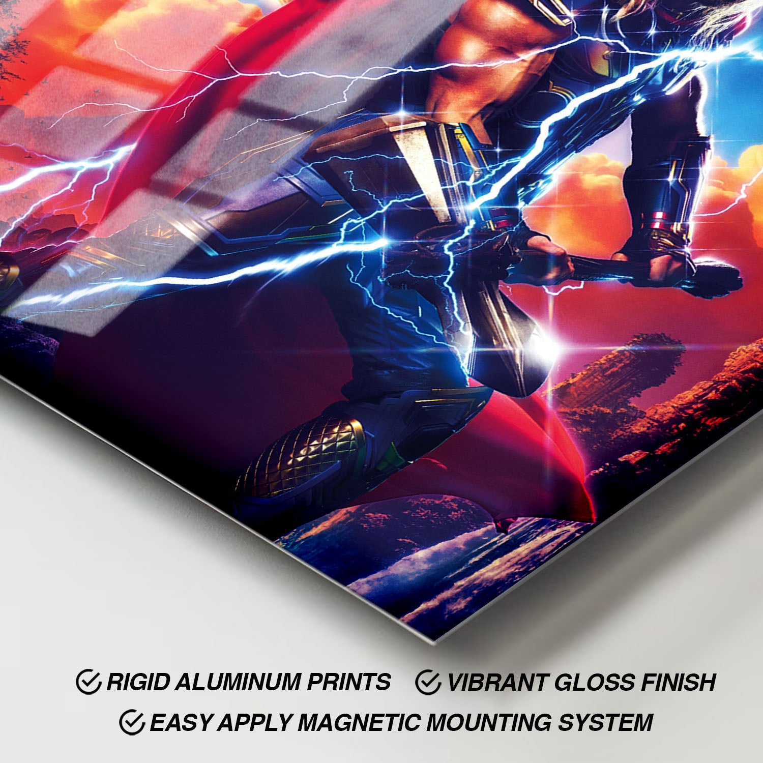 Flex Designs Metal Poster Thor Love and Thunder 11 x 17" Home Goods - Movie 2022 Movie Metal Poster