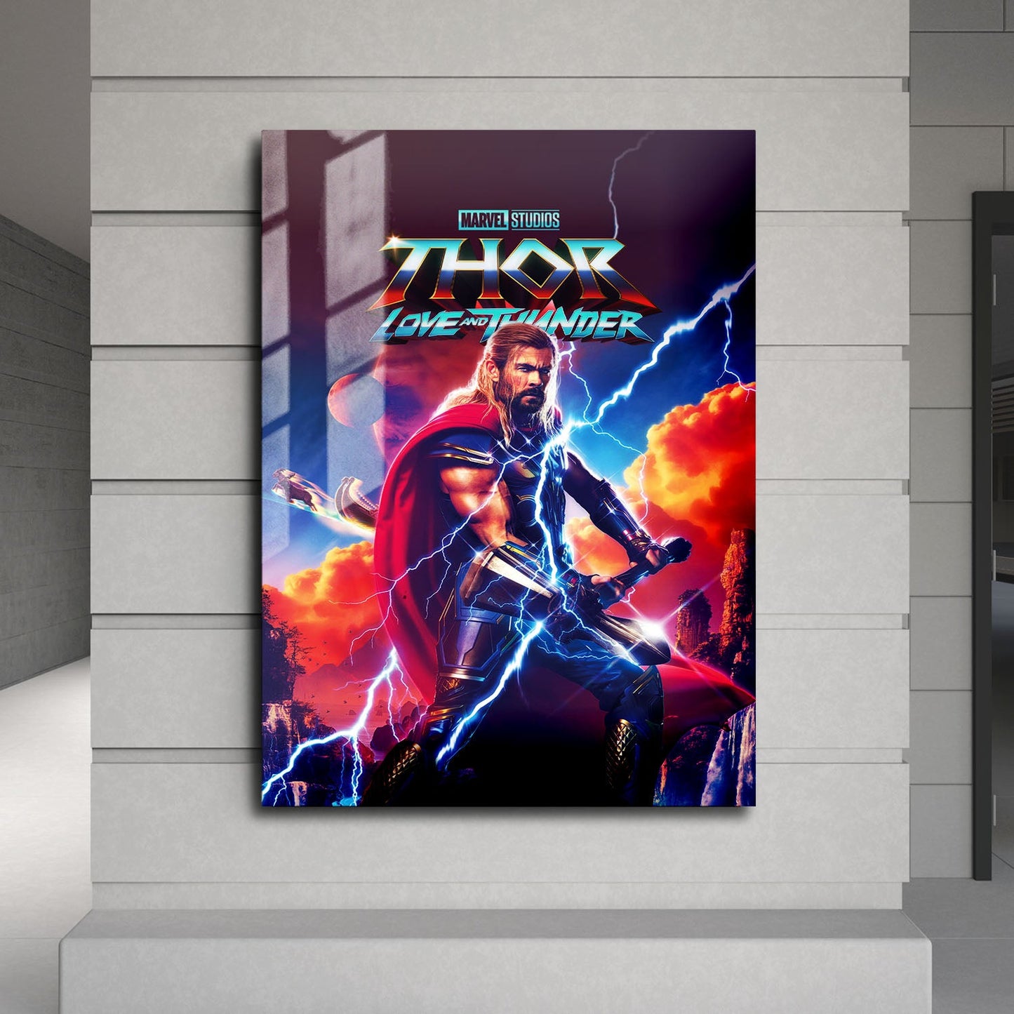 Flex Designs Metal Poster Thor Love and Thunder 24 x 36" Home Goods - Movie 2022 Movie Metal Poster