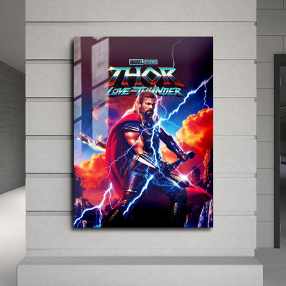 Flex Designs Metal Poster Thor Love and Thunder 24 x 36" Home Goods - Movie 2022 Movie Metal Poster