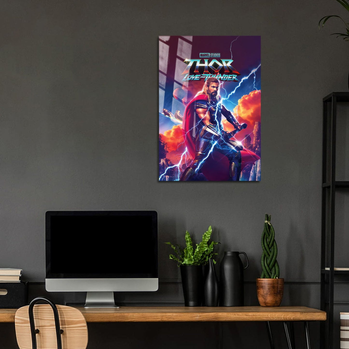 Flex Designs Metal Poster Thor Love and Thunder 5 x 7" Home Goods - Movie 2022 Movie Metal Poster