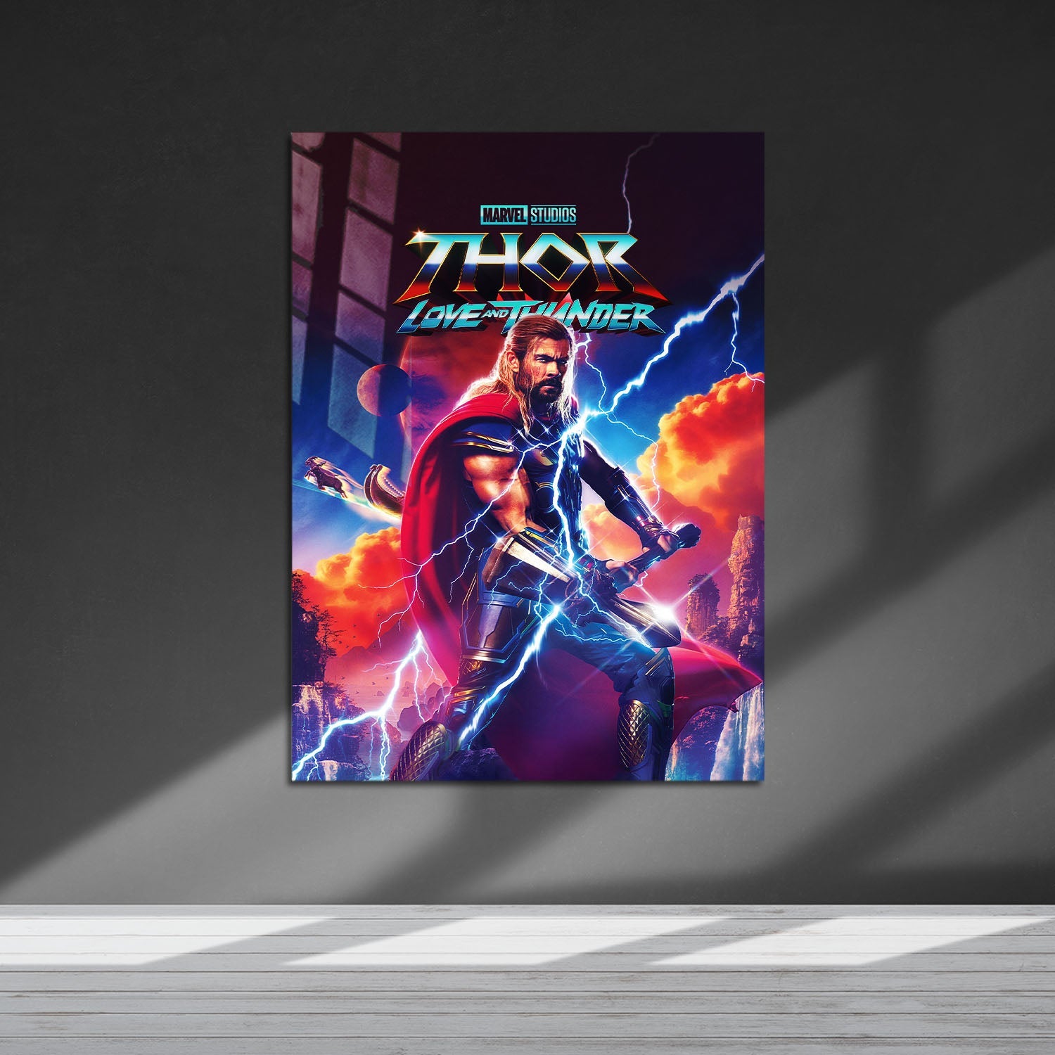 Flex Designs Metal Poster Thor Love and Thunder 5 x 7" Home Goods - Movie 2022 Movie Metal Poster
