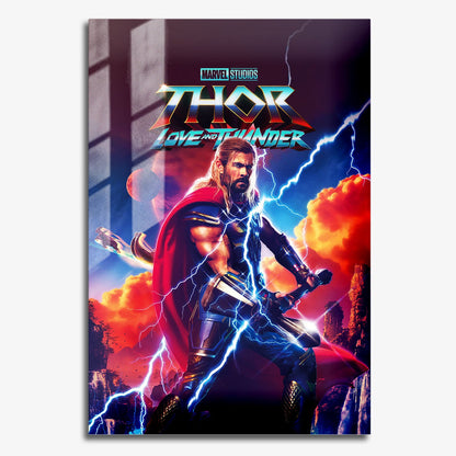 Flex Designs Metal Poster Thor Love and Thunder 11 x 17" Home Goods - Movie 2022 Movie Metal Poster
