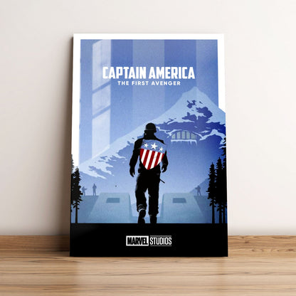Captain America The First Avenger Minimalist Movie Metal Poster