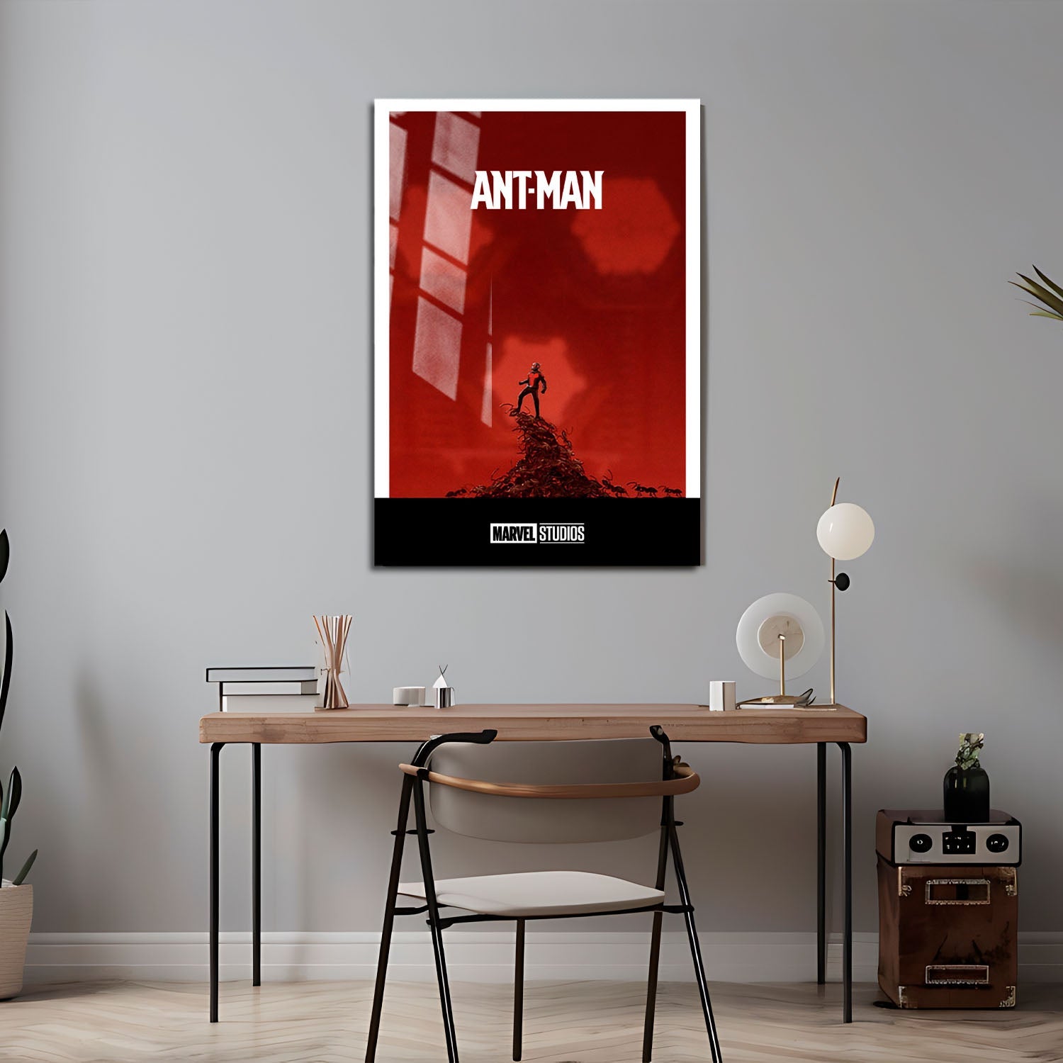 Flex Designs Metal Poster Ant-Man Minimalist 24 x 36" Home Goods - Movie 2015 Movie Metal Poster