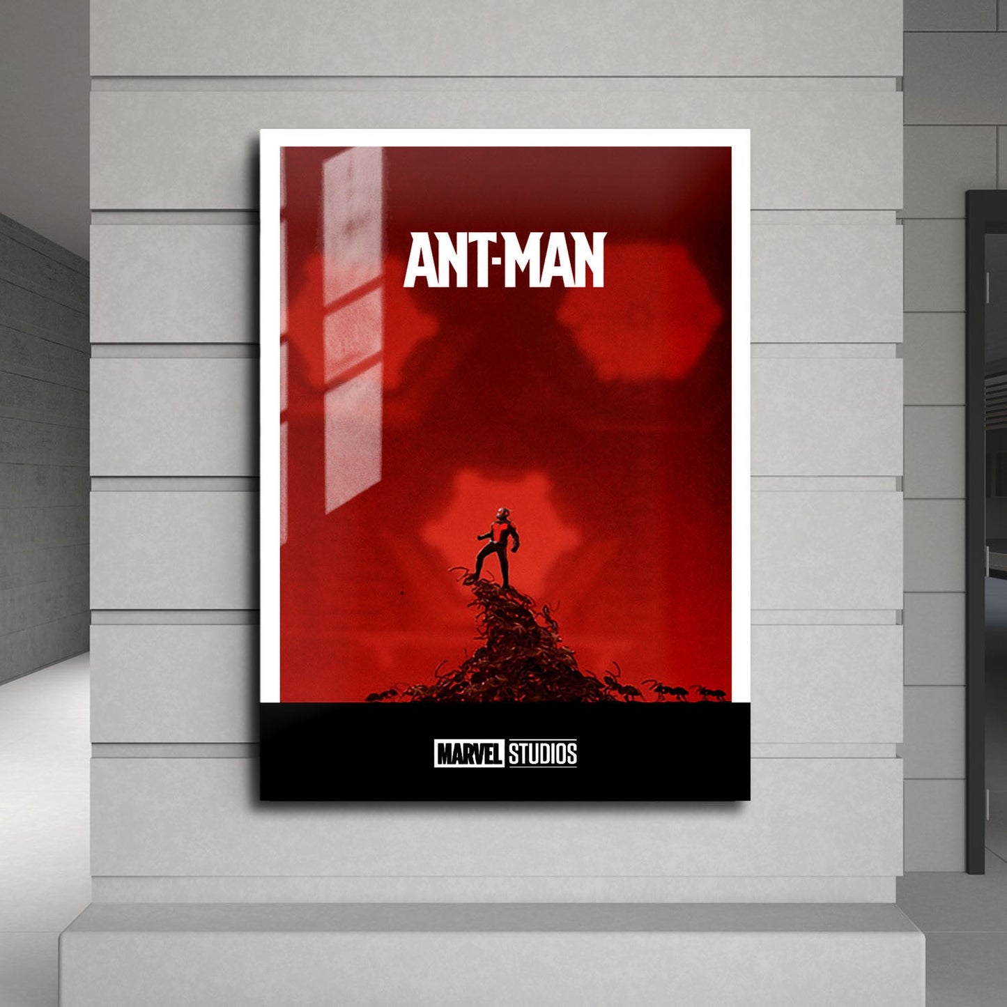 Flex Designs Metal Poster Ant-Man Minimalist 24 x 36" Home Goods - Movie 2015 Movie Metal Poster