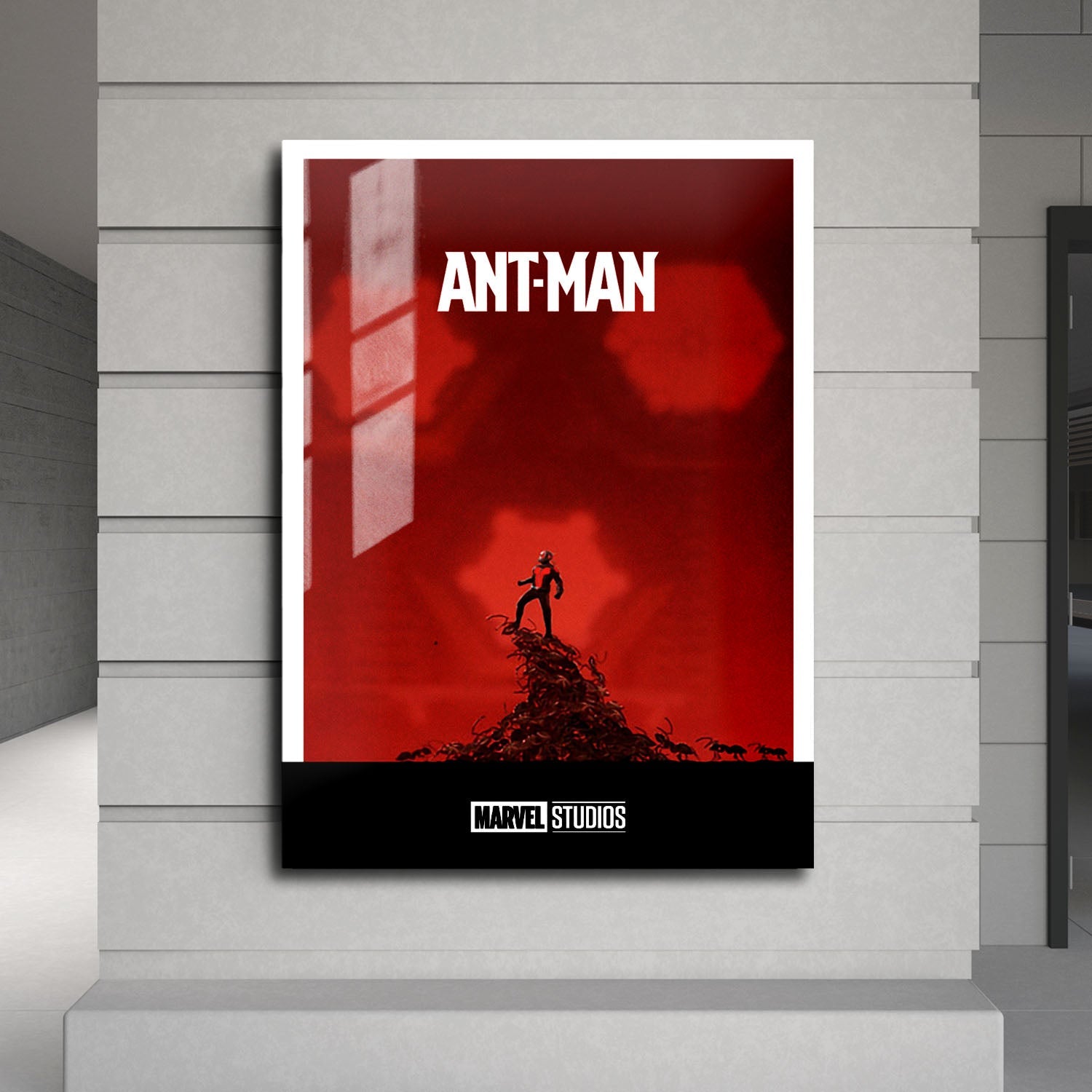 Flex Designs Metal Poster Ant-Man Minimalist 24 x 36" Home Goods - Movie 2015 Movie Metal Poster