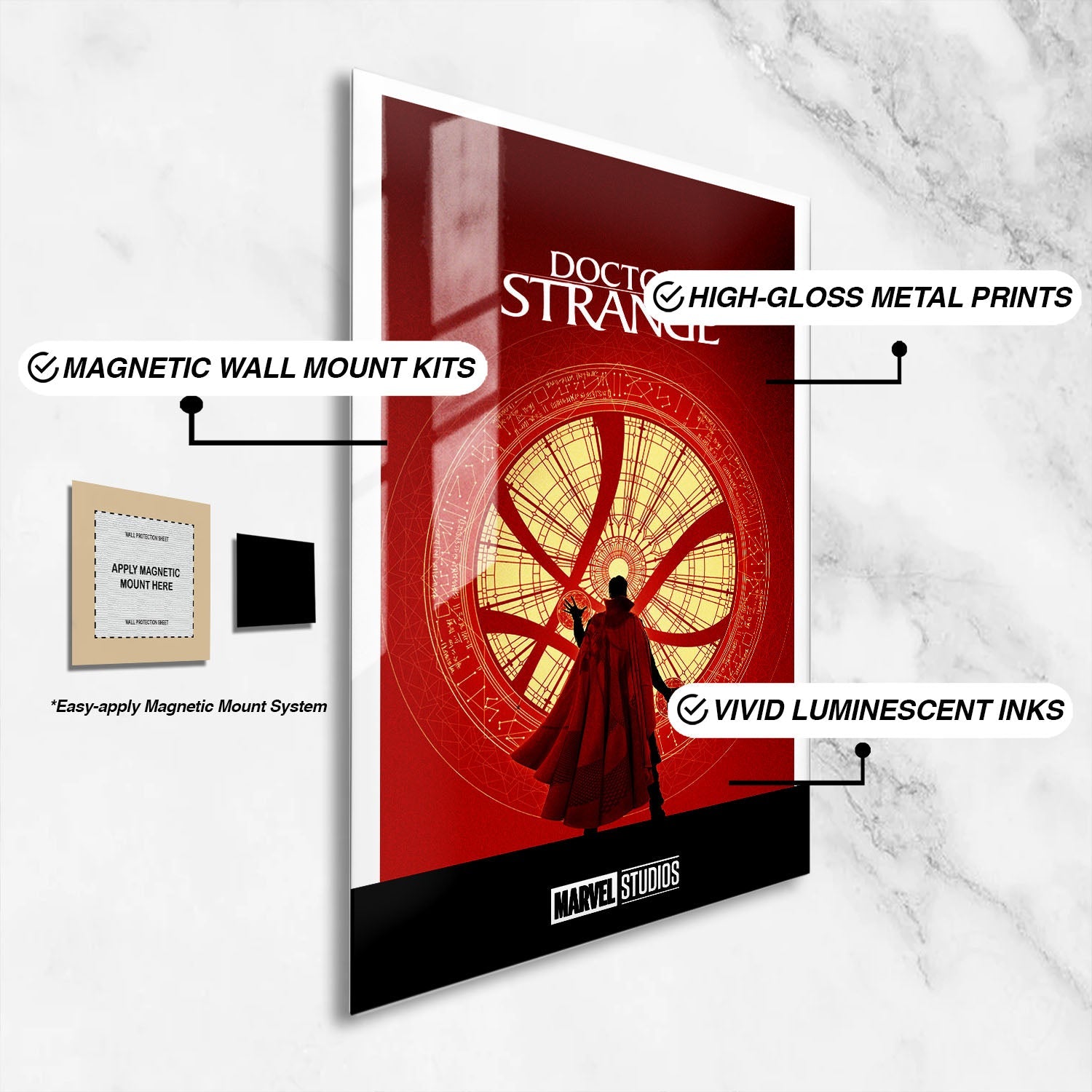 Flex Designs Metal Poster Doctor Strange Minimalist 16 x 24" Home Goods - Movie 2016 Movie Metal Poster