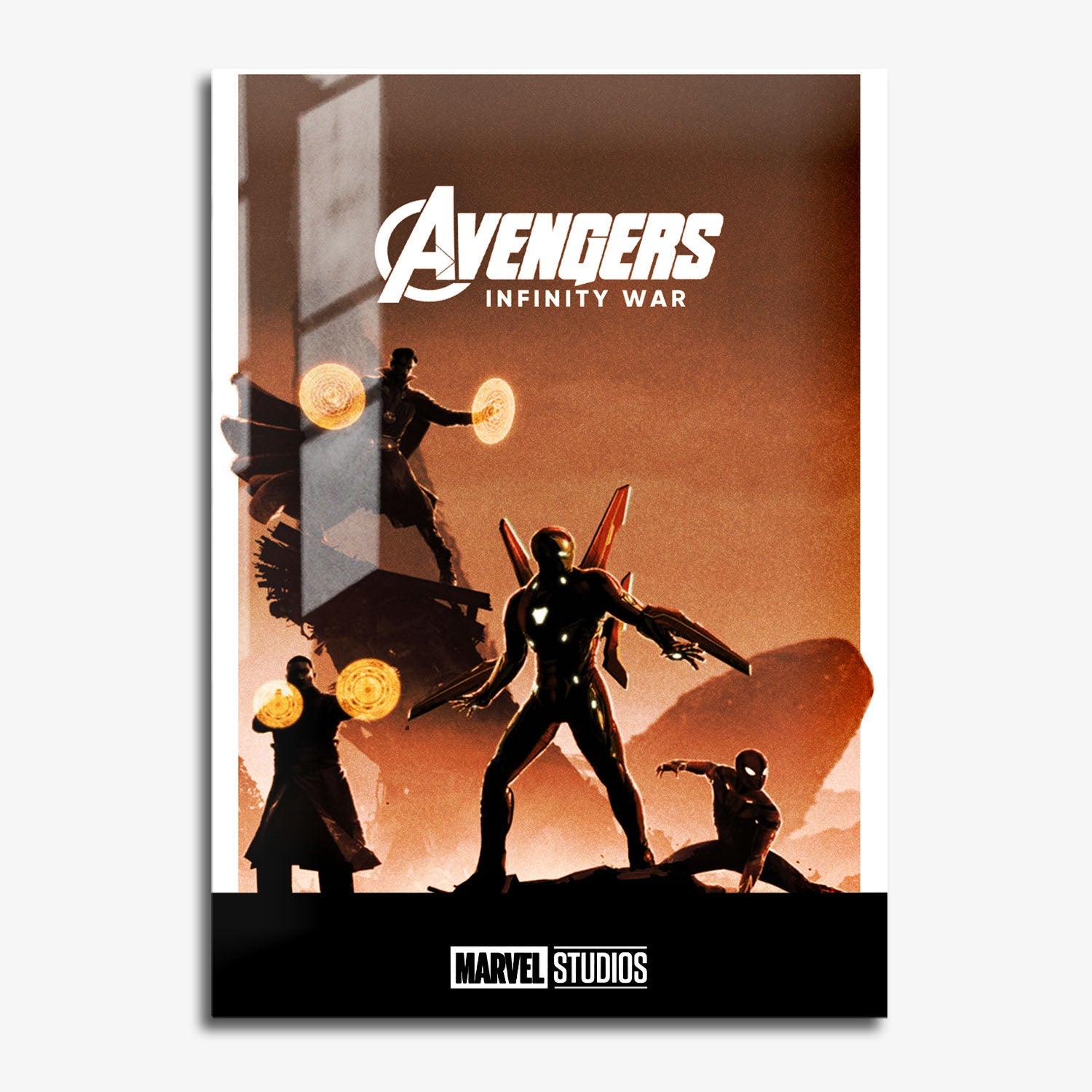 Flex Designs Metal Poster Avengers Infinity War Minimalist 11 x 17" Home Goods - Movie 2018 Movie Metal Poster