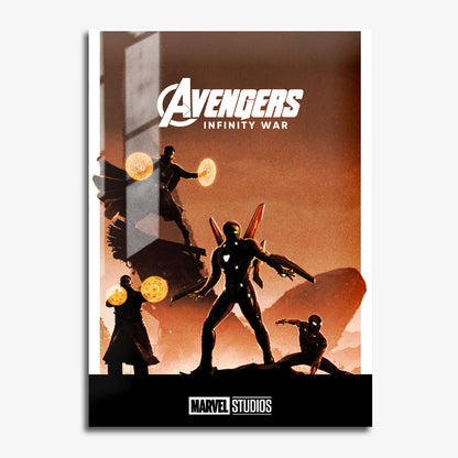 Flex Designs Metal Poster Avengers Infinity War Minimalist 11 x 17" Home Goods - Movie 2018 Movie Metal Poster