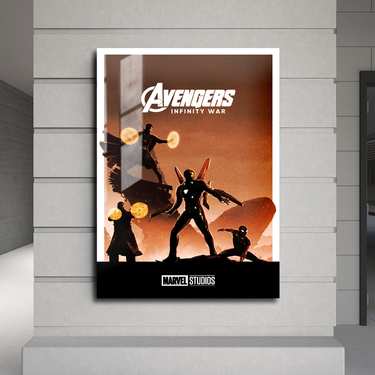Flex Designs Metal Poster Avengers Infinity War Minimalist 24 x 36" Home Goods - Movie 2018 Movie Metal Poster