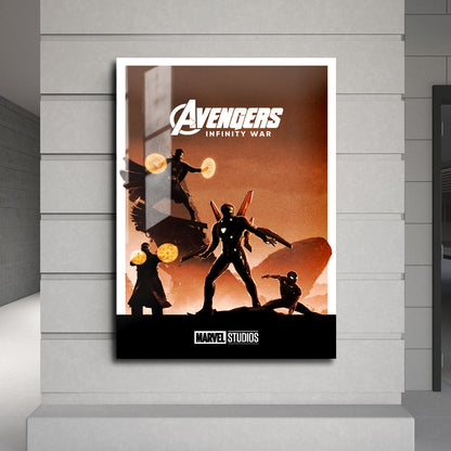 Flex Designs Metal Poster Avengers Infinity War Minimalist 24 x 36" Home Goods - Movie 2018 Movie Metal Poster
