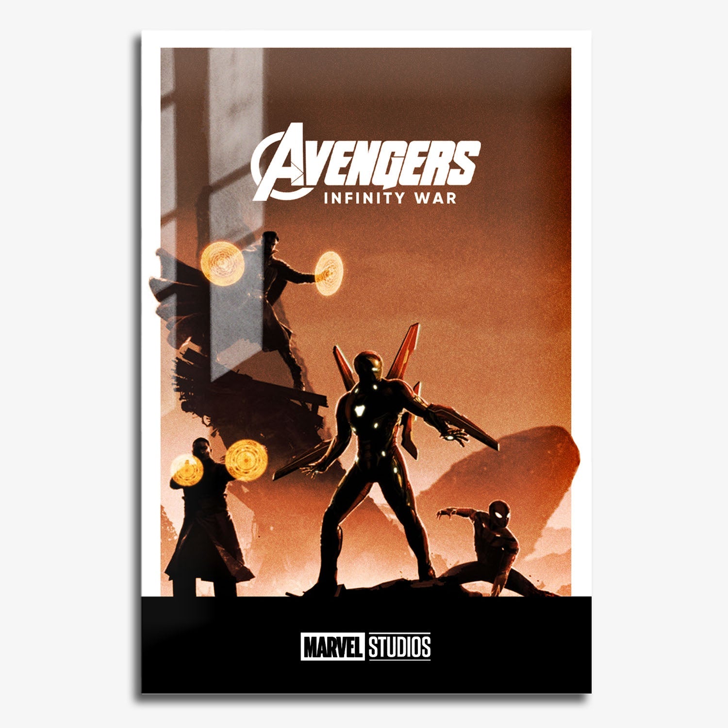 Flex Designs Metal Poster Avengers Infinity War Minimalist 11 x 17" Home Goods - Movie 2018 Movie Metal Poster