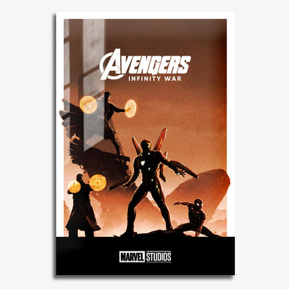 Flex Designs Metal Poster Avengers Infinity War Minimalist 11 x 17" Home Goods - Movie 2018 Movie Metal Poster