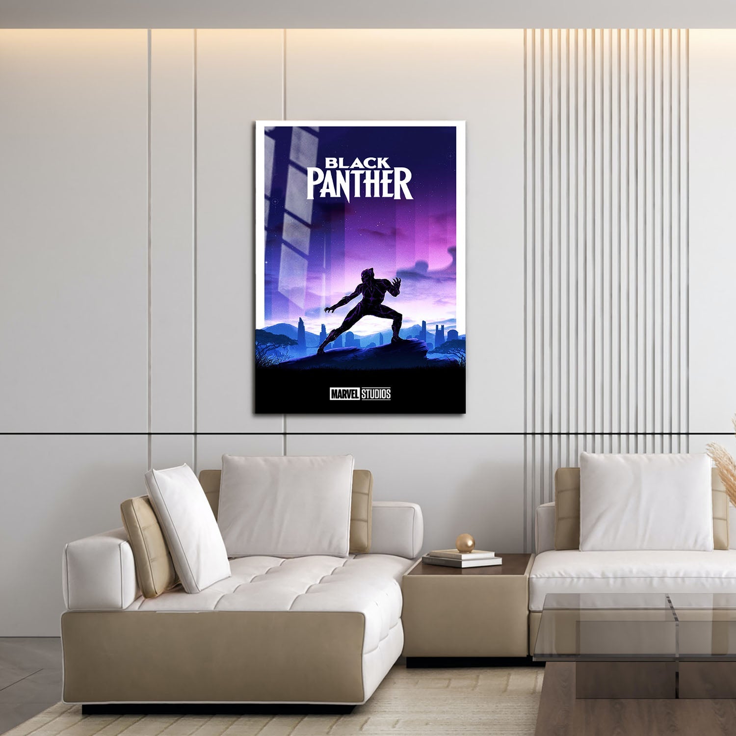 Flex Designs Metal Poster Black Panther Minimalist 16 x 24" Home Goods - Movie 2018 Movie Metal Poster