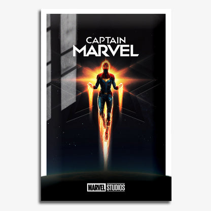Flex Designs Metal Poster Captain Marvel Minimalist 11 x 17" Home Goods - Movie 2019 Movie Metal Poster