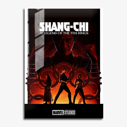 Flex Designs Metal Poster Shang-Chi and the Legend of the Ten Rings Minimalist 11 x 17" Home Goods - Movie 2021 Movie Metal Poster
