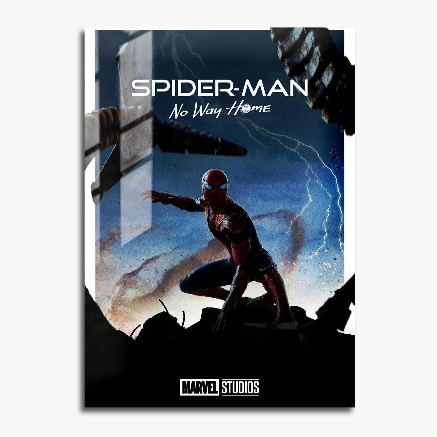 Flex Designs Metal Poster Spider-Man No Way Home Minimalist 11 x 17" Home Goods - Movie 2021 Movie Metal Poster