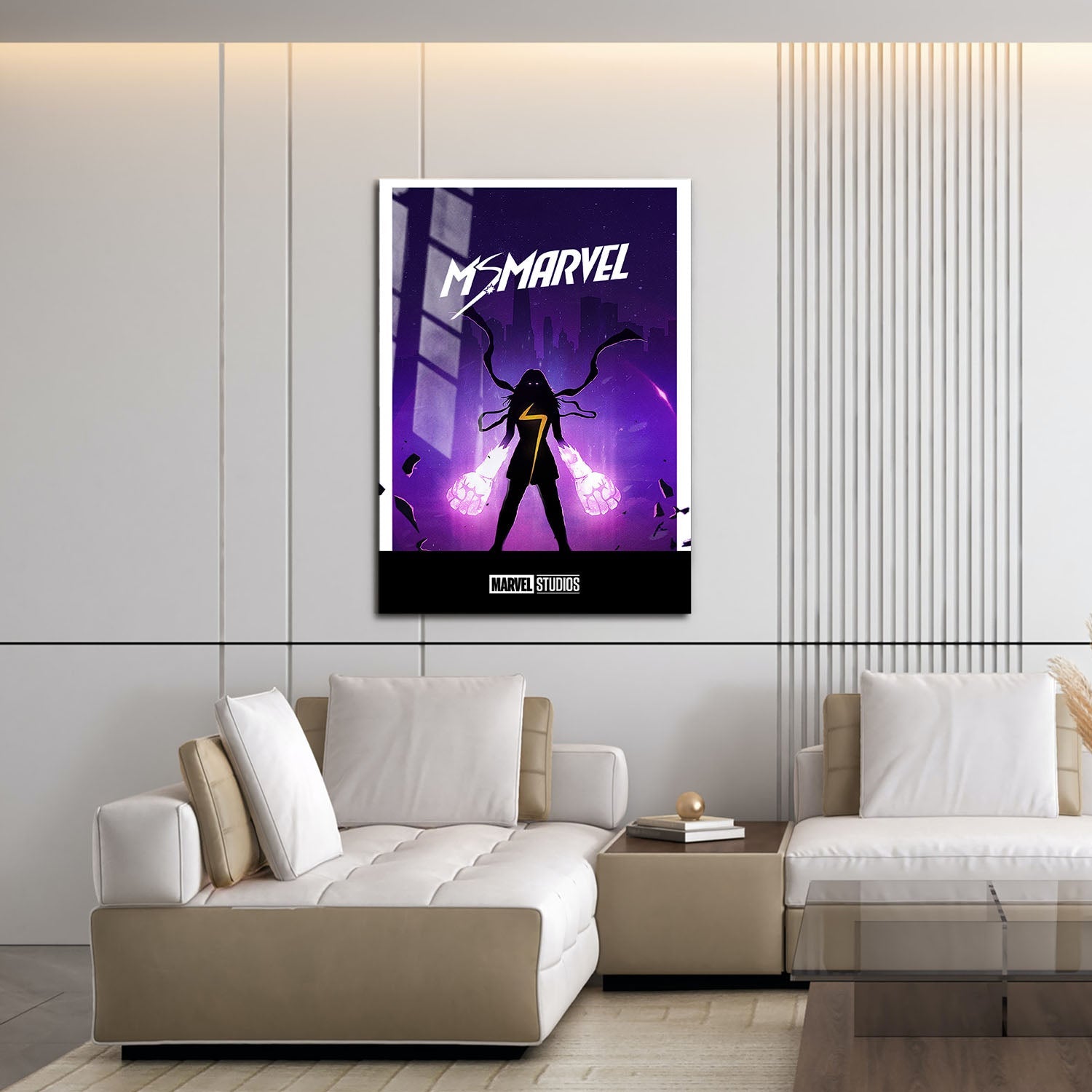 Flex Designs Metal Poster Ms Marvel Minimalist 16 x 24" Home Goods - TV Show 2022 TV Show Metal Poster