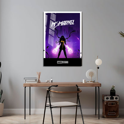 Flex Designs Metal Poster Ms Marvel Minimalist 24 x 36" Home Goods - TV Show 2022 TV Show Metal Poster
