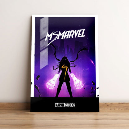 Ms Marvel Minimalist TV Show Metal Poster