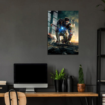 Flex Designs Metal Poster Iron Man 3 Textless 5 x 7" Home Goods - Movie 2013 Movie Metal Poster