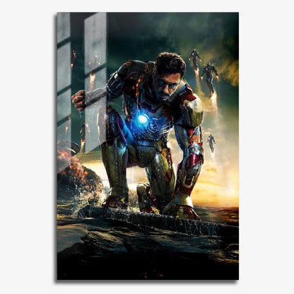 Flex Designs Metal Poster Iron Man 3 Textless 11 x 17" Home Goods - Movie 2013 Movie Metal Poster