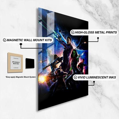 Flex Designs Metal Poster Guardians of the Galaxy Textless 16 x 24" Home Goods - Movie 2014 Movie Metal Poster
